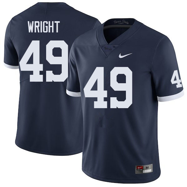 NCAA Nike Men's Penn State Nittany Lions Michael Wright #49 College Football Authentic Navy Stitched Jersey RRD0498YD